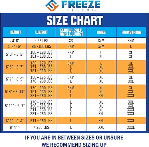 FreezeSleeve 2 Pack Ice & Heat Therapy Sleeve- Reusable, Flexible Gel Hot/Cold Pack, 360 Coverage for Knee, Elbow, Ankle, Wrist- Black, Large