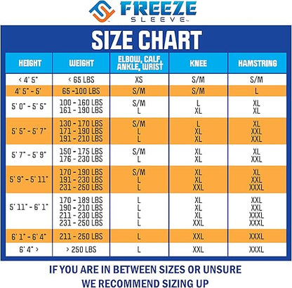 FreezeSleeve 2 Pack Ice & Heat Therapy Sleeve- Reusable, Flexible Gel Hot/Cold Pack, 360 Coverage for Knee, Elbow, Ankle, Wrist- Black, Large