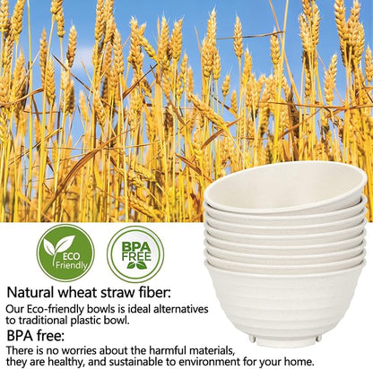 NOT CERAMIC60 Oz Big Salad Bowl Soup Bowl , Large Bowls for Eating Microwave and Dishwasher Safe BPA-Free Eco-Friendly Deep Cereal Bowls for Cereal, Salad, Ramen,Soup, Mixing [Set of 8]
