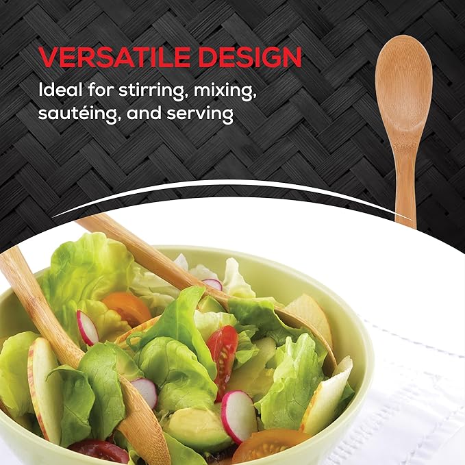 Riveira kitchen Bamboo Kitchen Spoon Cooking Utensil, 12-Inch