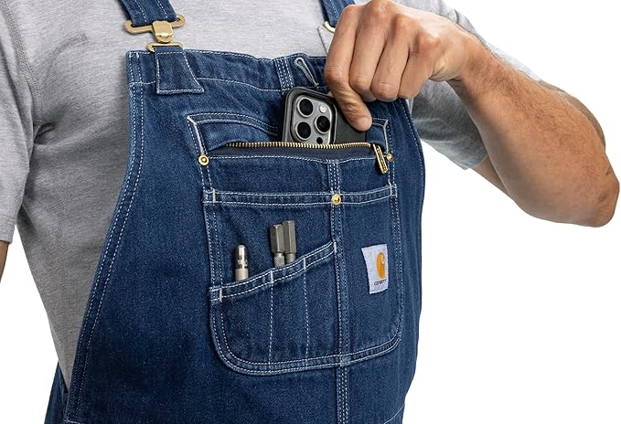 Carhartt Men's 104672 Loose Fit Denim Bib Overalls