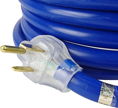 ACKING Heavy Duty 8 Guage 3 Prong Welding Power Extension Cord, NEMA 6-50P to 6-50R Welding Machine Cord, 50 AMP 250v Heavy Duty Electric Extension Wire Generator,25FT