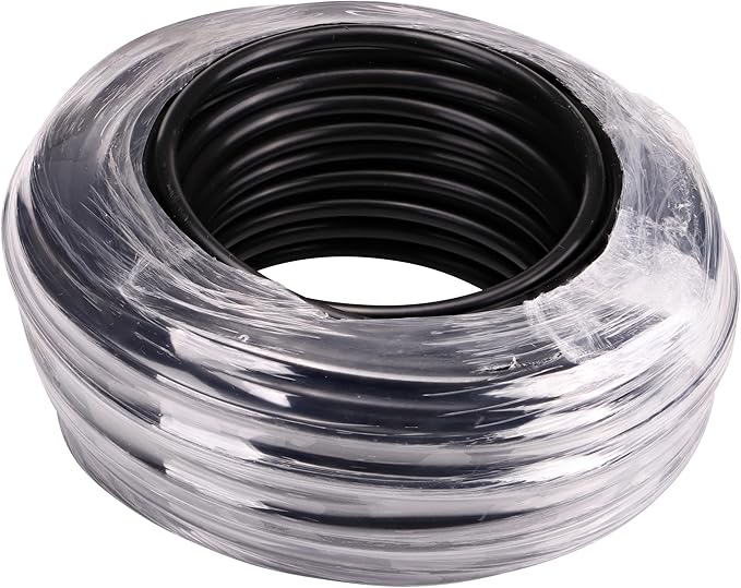 Raindrip 016010T 14 in. Drip Irrigation Supply Tubing, 100 ft., 14 in x 100 ft, for Drip Irrigation Parts, and Drip Systems, Black Polyethylene