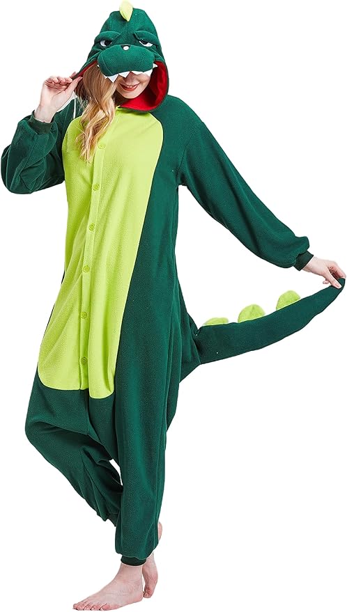 Adult Onesie Pajamas - Unisex Halloween Animal Costume Sleepwear for Men & Women - Comfy & Fun Cosplay Outfit