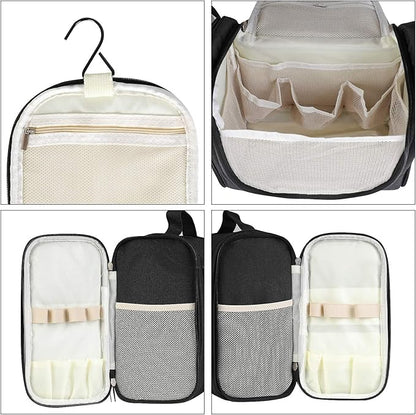 Hanging Toiletry Bag Extra Large Capacity  Premium Travel Organizer Bags For Men And Women  Durable Waterproof Nylon Bathroom, Shower, Makeup Bag For Toiletries, Cosmetics, Brushes