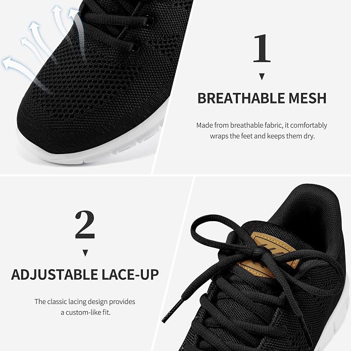 FUDYNMALC Womens Tennis Shoes Comfortable: Lightweight Non Slip Sneakers for Walking Casual Travel