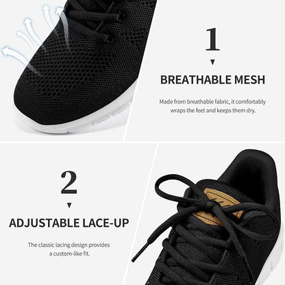 FUDYNMALC Womens Tennis Shoes Comfortable: Lightweight Non Slip Sneakers for Walking Casual Travel