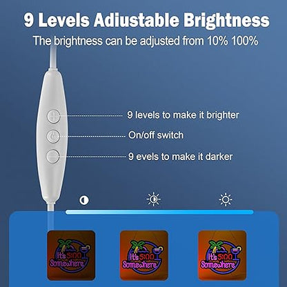 Ultrathin Its 5 00 O'clock Some Where Neon Sign Art Wall Lights for Bedroom Windows Glass Hotel Pub Cafe Wedding Birthday Party Gifts