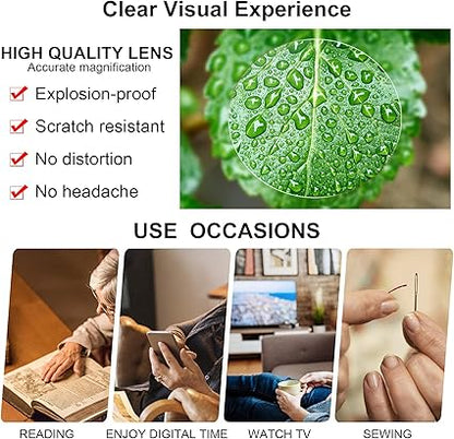OCCI CHIARI Reading Glasses 5.0 Stylish Round Readers for Women 1.0 1.25 1.5 1.75 2.0 2.25 2.5 2.75 3.0 3.5 4.0 5.0 6.0(Yellow,5.0)