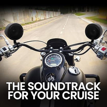 BOSS Audio Systems MCBK425BA 3 Inch Motorcycle Speakers  Built-in Bluetooth Amplifier, Weatherproof, Volume Control, ATV UTV Compatible