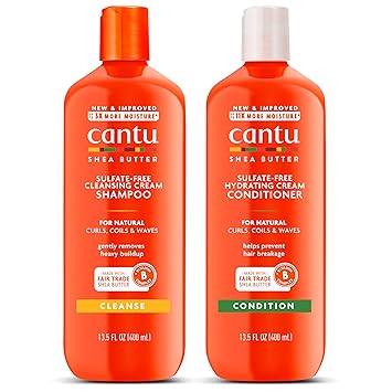 Cantu Sulfate-Free Cream Shampoo  Conditioner Bundle, 13.5 Fl Oz (Pack of 2)