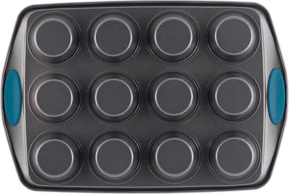 Gorilla Grip Nonstick Bakeware 12-Cup Muffin Tin With Grips / Nonstick Cupcake Tin With Grips - 12 Cup, Gray