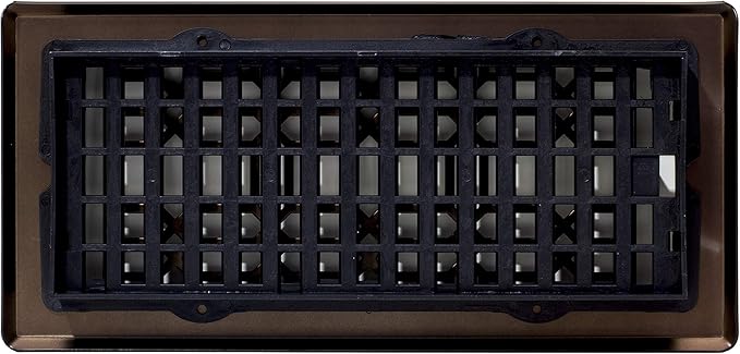 Decor Grates NGH410-RB Floor Register, 4x10 Inches, Rubbed Bronze Finish, 1 Count (Pack of 1)