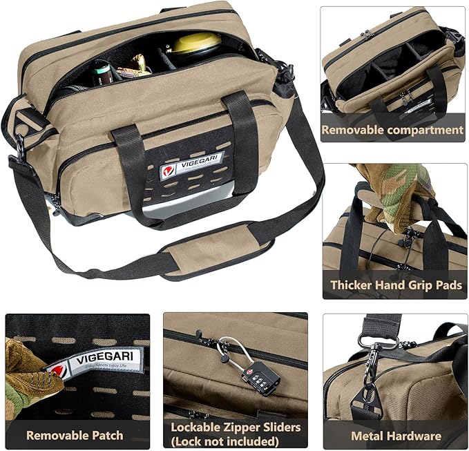 Pistol Range Bag Shooting, Gun Bag for Pistols, Gun Case for Handguns, Ammo Bag, Gun Case for Handguns, Tactical Range Bag, Gun Carrying Bag, Gun Range Accessories