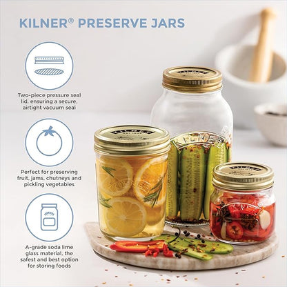 Kilner Preserve Screw Bands 7.2 cm (Pack of 6) Replacement Tin Screw Bands Preserve Jars Airtight and Leak Proof