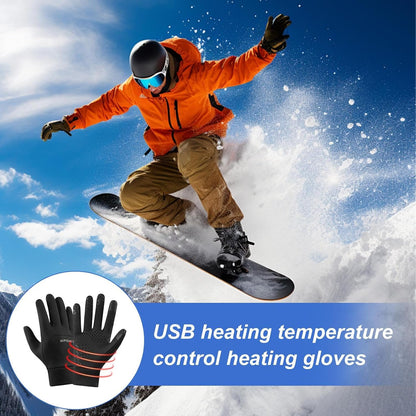 Electric Gloves – USB Heated Handwear, Waterproof Windproof Fleece Interior | Outdoor Cycling, Winter Sports, Motorbike( only gloves )