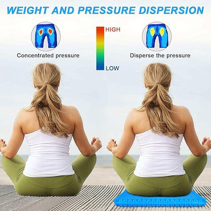 Pampkin TPE Gel Seat Cushion – Ergonomic Pain Relief for Sciatica, Tailbone, Hip & Lower Back Pain – Breathable, Washable Cover – Ideal for Office, Car, Wheelchair, Stadium & Long Sitting Relief