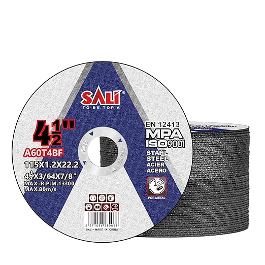 SALI 50 Pack Cut Off Wheel 4 12 Inch Cutting Wheels 4-12" x 364" x 78" for Metal  Stainless Steel, Angle Grinder Cutting Wheel,Cutting Discs with Aggressive Cutting