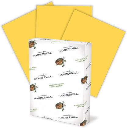 Hammermill 103168 Recycled Colored Paper, 20lb, 8-12 x 11, Goldenrod, 500 SheetsReam