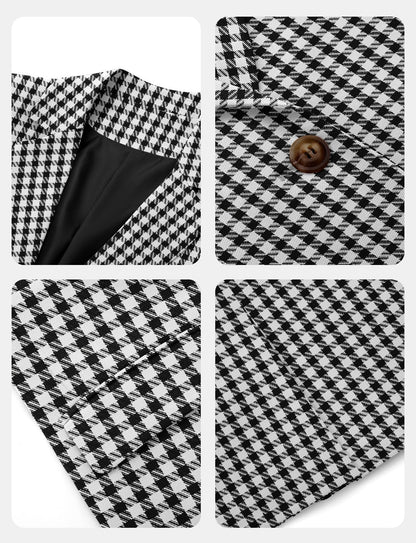 CRAZY GRID Women Business Casual Blazer with Lined Professional Work Suit Jacket with Pockets.