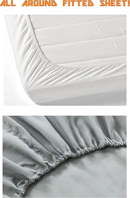 Elegant Comfort 1500 Premium Hotel Quality 1-Piece Fitted Sheet, Softest Quality Microfiber - Deep Pocket up to 16 inch, Wrinkle and Fade Resistant, TwinTwin XL, White