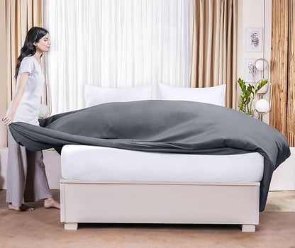 Utopia Bedding Flat Sheet - 1 Pack (Queen, Grey) - Soft Brushed Microfiber Fabric - Shrinkage & Fade Resistant Top Sheet - Easy Care Bed Sheet