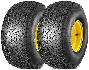 MaxAuto 20x8.00-8 Lawn Mower Tires 20x8x8 Lawn Tractor Tire 20x8-8 Turf Tire with Rim, 3.5" Offset Hub, 34" Bore with 316" Keyway, 4 Ply, 965lbs Capacity, Pack of 2 Tubeless Tires