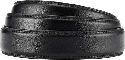 CHAOREN Ratchet Belt Replacement Strap 1 3/8”, Leather Belt Strap for 40MM Slide Click Buckle