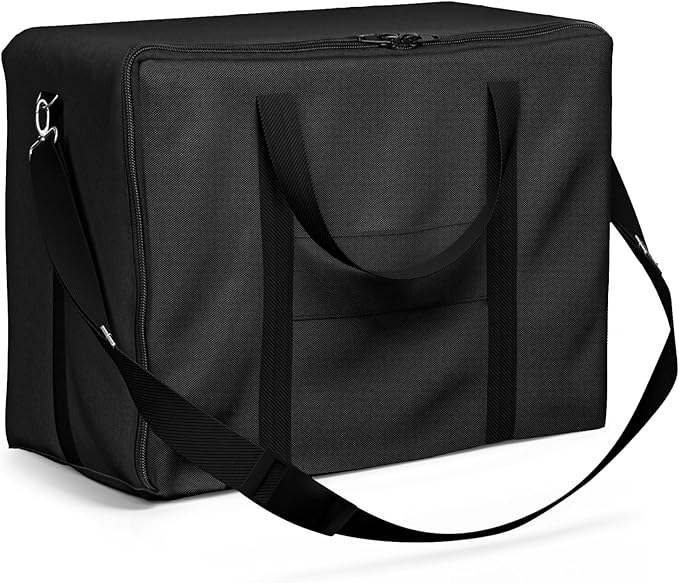 SHINESTAR Griddle Carry Bag for Blackstone 17 Inch  22 Inch Tabletop Griddle with Hood and Stand, Portable Griddle Carry Bag for Travel, Heavy Duty 600D Waterproof Polyester, Black
