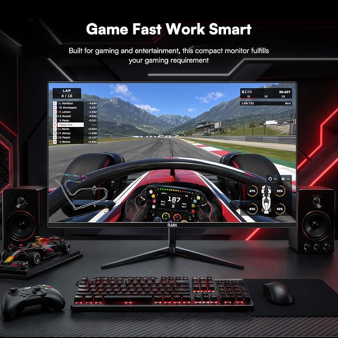 24 inch Monitor FHD 1920x1080p 180Hz Screen 99% sRGB Refresh Rate 3ms Home Office Gaming Computer Monitor Sync Visual Experience for Work & Play Support Wall Mount Install