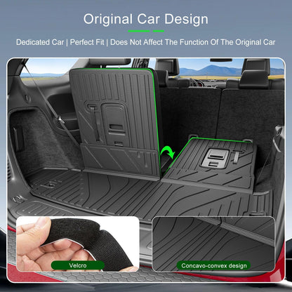 Cargo Mat Compatible with 2009-2017 Chevy Traverse Trunk Mat 08-17 Buick Enclave Backrest Liner Replacement for 2009-2017 Chevy Traverse Accessories (Trunk+3rd Backrest Mat)