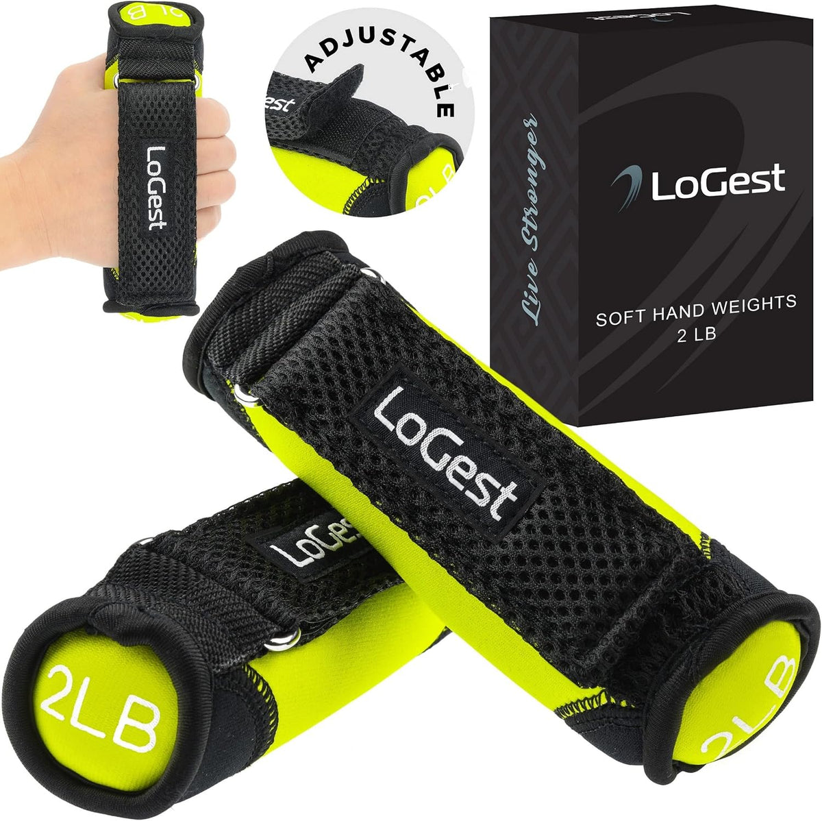 LoGest Soft Hand Weights with Adjustable Straps