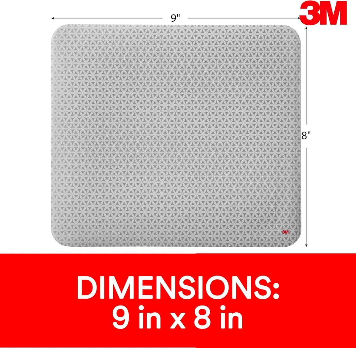 Precise Mouse Pad Enhances the Precision of Optical Mice at Fast Speeds, Easy to Clean, Stays in Place, 9 in x 8 in (MP114-BSD1)