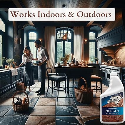 Black Diamond Stoneworks NEX-GEN Natural Stone Penetrating Sealer: Long-Lasting Protection Interior and Exterior ; Granite, Marble, Travertine, Limestone, Grout, Tile, Brick, Slate Floors (1-Gallon)