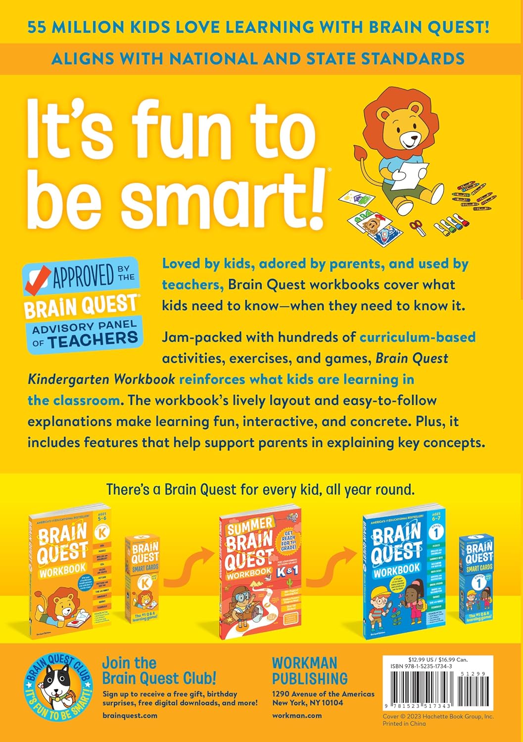 Brain Quest Workbook: Kindergarten Revised Edition (cover has cosmetic damage such as creases and a small dent)