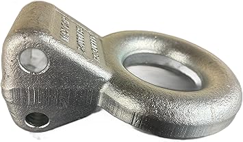 Zinc Plated Steel Pintle Hitch Lunette Ring 3-Inch ID, 24,000 lbs, Channel Mount Required