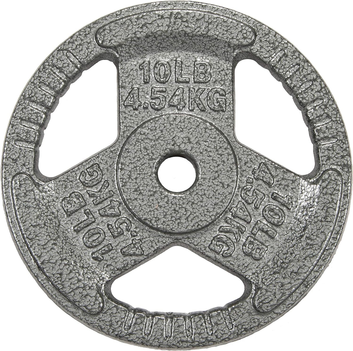 HulkFit Cast Iron Weight Plate with Multi-Grip Handles, Gray