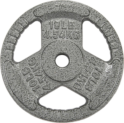 HulkFit Cast Iron Weight Plate with Multi-Grip Handles, Gray