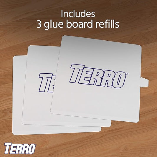 TERRO T231 Flea Trap Refills - Replacement Flea Trap Glue Boards,White, 3 Count (Pack of 1)