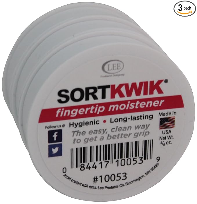 Lee Sortkwik™ Fingertip Moistener,50% Recycled, 0.63 Oz, Pink, Pack Of 3