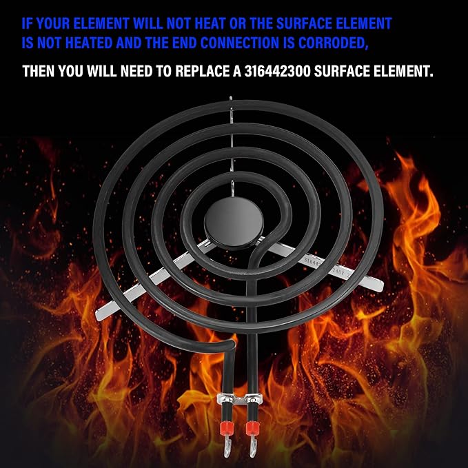 316442300 Range Surface Element 8'' Electric Range Surface Burner Coil Element by Romalon Fit for Frigi-daire Range Stove Cooktop Oven Coil Surface Element