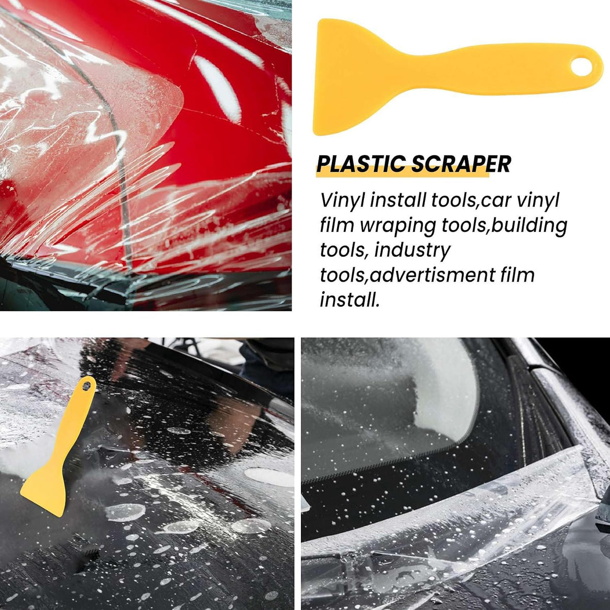 SRUTUEO Vinyl Wrap Scraper and Air Bubble Remover Tool