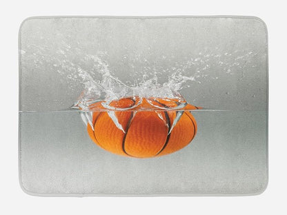 Lunarable Sports Bath Mat, Standard Floor Plan on Parquet Backdrop Basketball Court Playground Print, Plush Bathroom Decor Mat with Non Slip Backing, 30.2" x 20", Pale Brown White