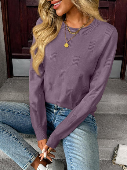 Women's Lightweight Long Sleeve Knit Pullover Sweater