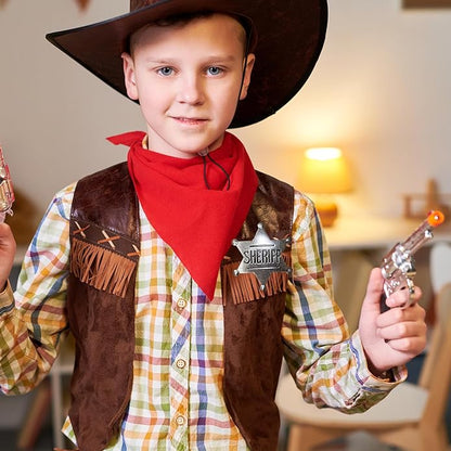 Sheriff Metal Police Badges Pins - Western Deputy Star for Cowboy Party Decoration, Dress-Up Custom Badge, Themed Birthday Pin Decorations