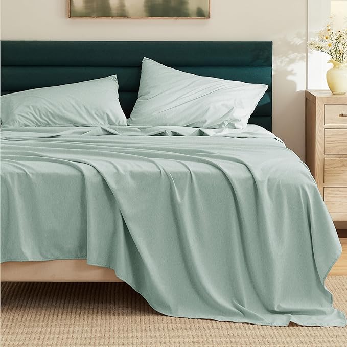 Bedsure Full Size Bed Sheets - 4 Pieces, Soft  Cooling Full Sheets, Luxury Cationic Dyed, Deep Pockets  Easy-Fit, Breathable  Wrinkle Free, Sage Green