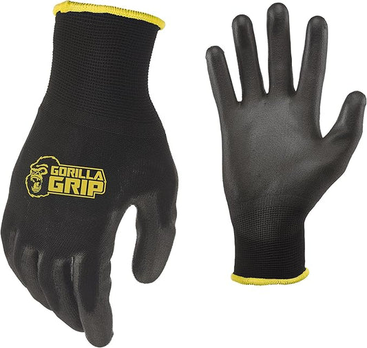 Gorilla Grip Gloves, Max Grip, All Purpose Work Gloves, Slip Resistant, Nylon Shell, Medium, 1 Pair