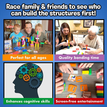 Fast-Paced Family Board Game - Multiple Difficulty Levels - Enjoyable and Challenging Puzzle Game Ц 2 to 4 Players Ц A Complete Family Night Fun Package - for Ages 4+