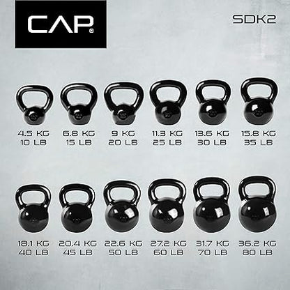 Cap Barbell Enamel Coated Cast Iron Kettlebell