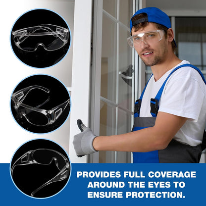 RUGGED BLUE Visitor Safety Glasses For Men & Women | Ansi Z87 Certified Safety Glasses For Shooting Range | Anti-Scratch